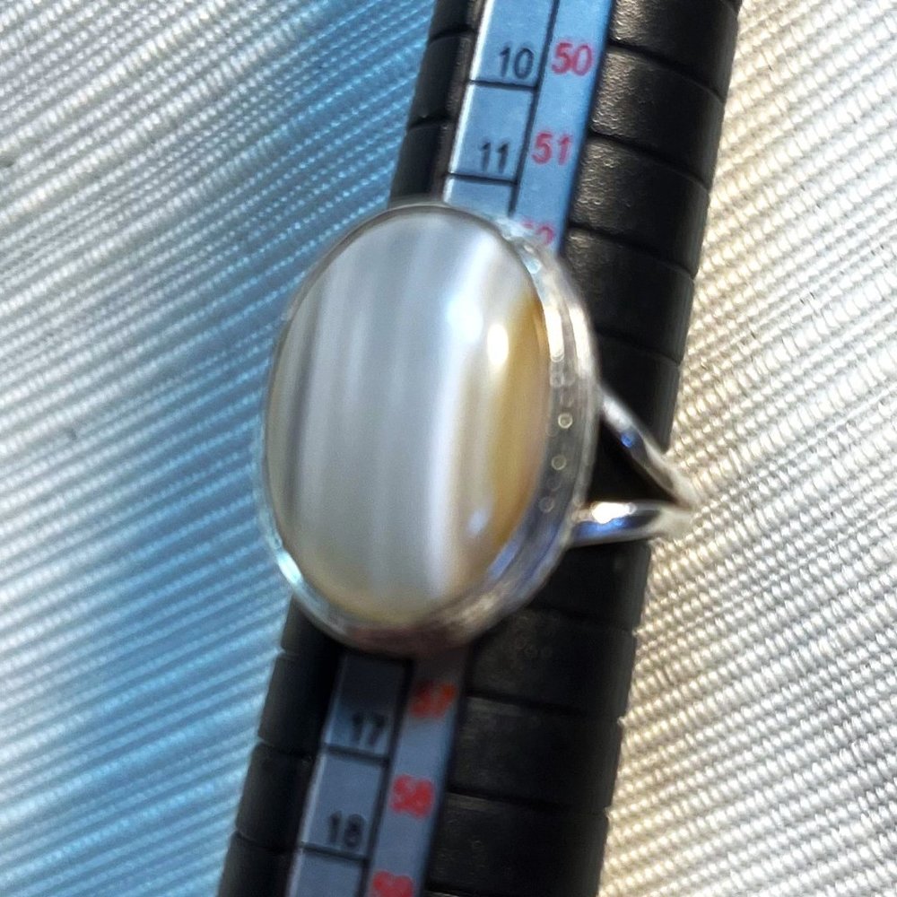 Tormaline and Silver Ring
